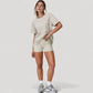 Relaxed Fit Crew Neck T-Shirt with Short Sleeves and Soft Stretch Fabric for Everyday Comfort