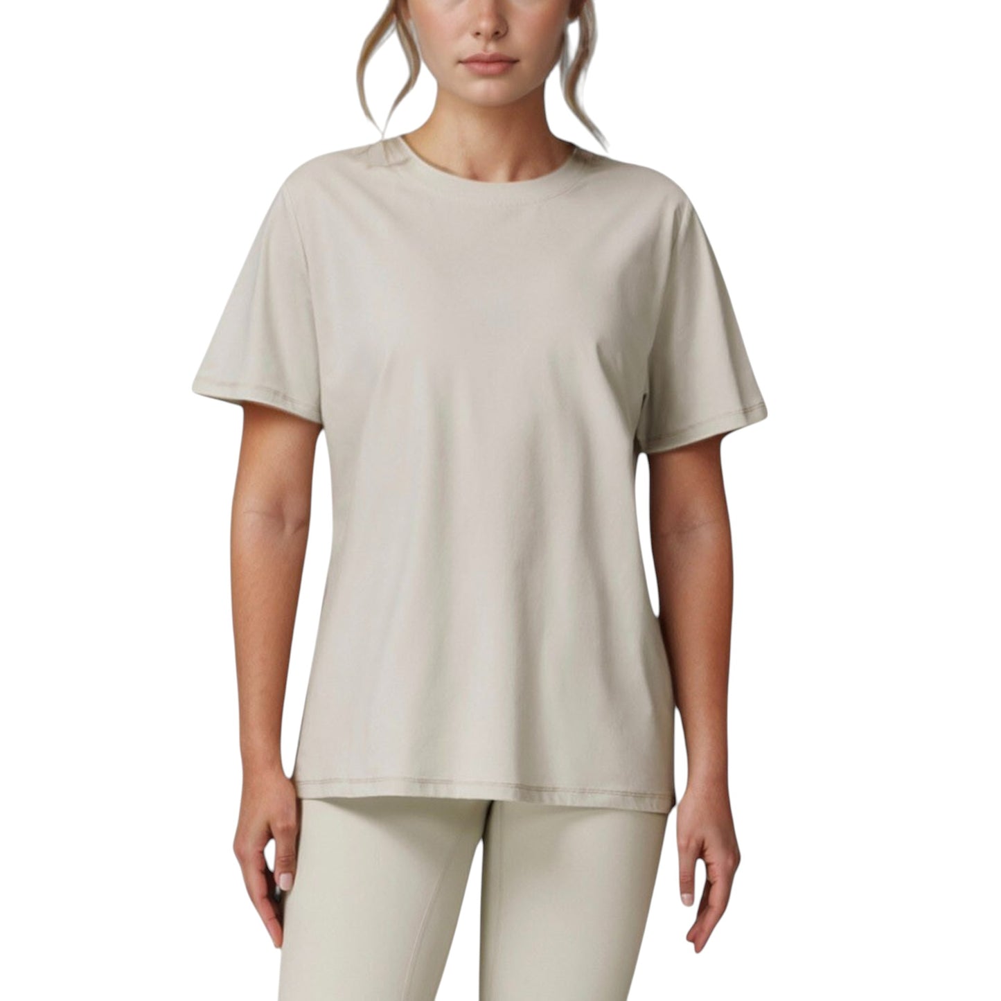 Relaxed Fit Crew Neck T-Shirt with Short Sleeves and Soft Stretch Fabric for Everyday Comfort