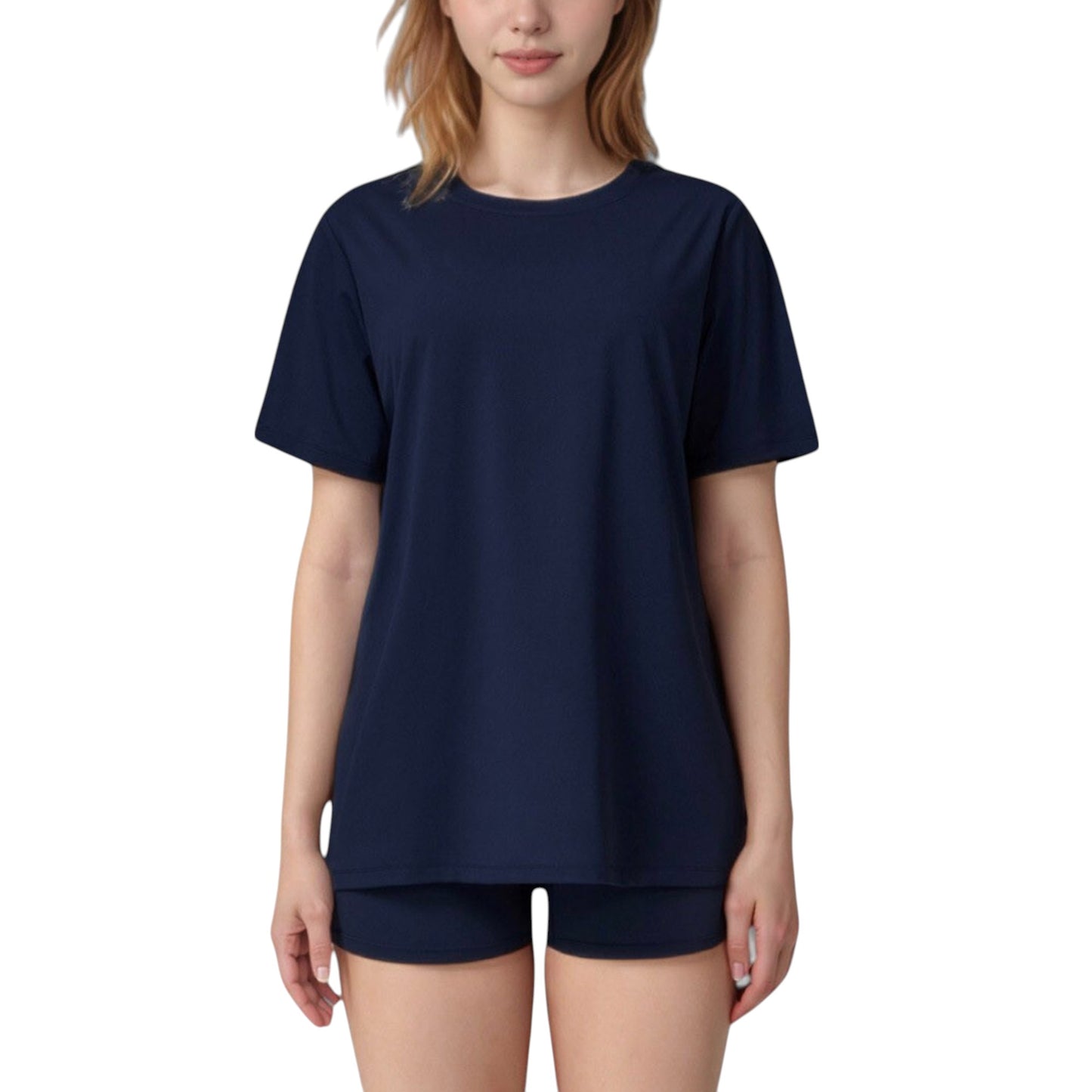 Relaxed Fit Crew Neck T-Shirt with Short Sleeves and Soft Stretch Fabric for Everyday Comfort