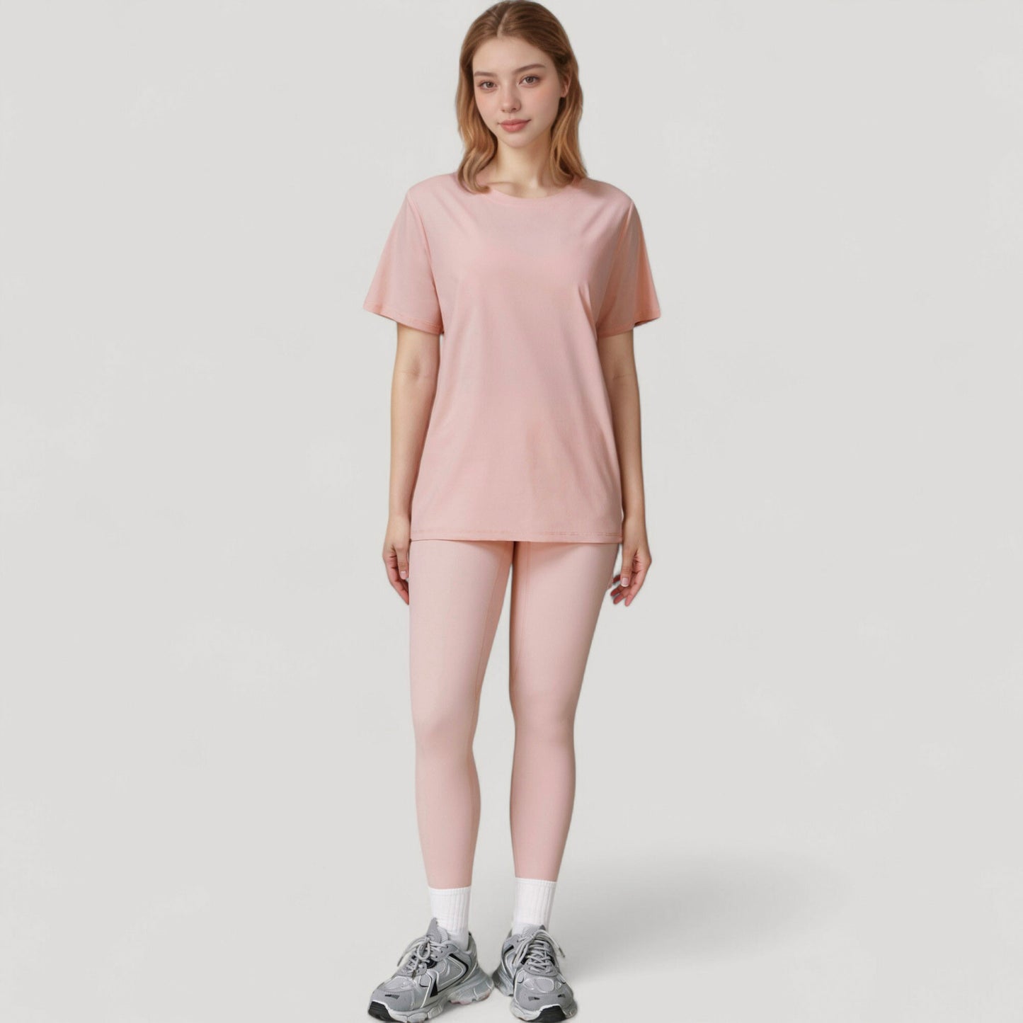 Relaxed Fit Crew Neck T-Shirt with Short Sleeves and Soft Stretch Fabric for Everyday Comfort