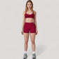 Scoop Neck Sports Bra with Adjustable Straps and Smooth Stretch Fit