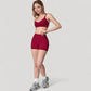 Scoop Neck Sports Bra with Adjustable Straps and Smooth Stretch Fit
