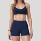 Scoop Neck Sports Bra with Adjustable Straps and Smooth Stretch Fit