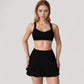 High Neck Sports Bra with Cutout Back Detail and Wide Underband for Medium Support