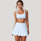 High Neck Sports Bra with Cutout Back Detail and Wide Underband for Medium Support