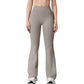 High Waist Flared Leg Stretch Pants Smooth Fabric Seamless Waistband Active Lounge Bottoms
