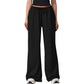 Wide Leg Lounge Pants with Drawstring Waist and Relaxed Fit for All-Day Comfort