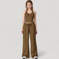 Wide Leg Lounge Pants with Drawstring Waist and Relaxed Fit for All-Day Comfort