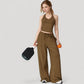 Wide Leg Lounge Pants with Drawstring Waist and Relaxed Fit for All-Day Comfort