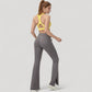 Crossover V-Neck Sports Bra with Wide Straps and Stretch Support Band