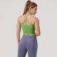 Ribbed Cropped Tank with Strappy Back and Stretch Fit for Lightweight Layering