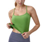 Ribbed Cropped Tank with Strappy Back and Stretch Fit for Lightweight Layering