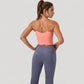 Ribbed Cropped Tank with Strappy Back and Stretch Fit for Lightweight Layering