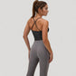 Scoop Neck Racerback Tank Top with Handkerchief Hem and Built-In Shelf Bra for Low Impact Activity
