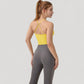 Scoop Neck Racerback Tank Top with Handkerchief Hem and Built-In Shelf Bra for Low Impact Activity
