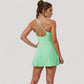 Activewear Tennis Dress with Spaghetti Straps and A-Line Skirt Design