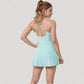 Activewear Tennis Dress with Spaghetti Straps and A-Line Skirt Design