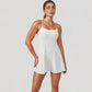 Activewear Tennis Dress with Spaghetti Straps and A-Line Skirt Design