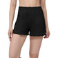 High Waist Performance Shorts with Wide Waistband and Side Pockets for Active Comfort