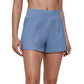 High Waist Performance Shorts with Wide Waistband and Side Pockets for Active Comfort