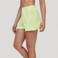 High Waist Performance Shorts with Wide Waistband and Side Pockets for Active Comfort