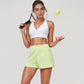 High Waist Performance Shorts with Wide Waistband and Side Pockets for Active Comfort