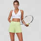 High Waist Performance Shorts with Wide Waistband and Side Pockets for Active Comfort