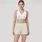 High Waist Performance Shorts with Wide Waistband and Side Pockets for Active Comfort