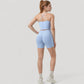 High Waist Seamless Active Shorts with Smooth Finish and Body-Hugging Stretch Fit
