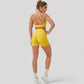 High Waist Seamless Active Shorts with Smooth Finish and Body-Hugging Stretch Fit