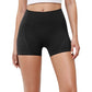 High Waist Workout Shorts with Side Pockets and Seam-Contoured Fit for Flexible Movement