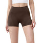 High Waist Workout Shorts with Side Pockets and Seam-Contoured Fit for Flexible Movement