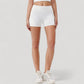 High Waist Workout Shorts with Side Pockets and Seam-Contoured Fit for Flexible Movement