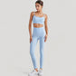 Spaghetti Strap Scoop Neck Sports Bra Top with Lightweight Stretch Fabric