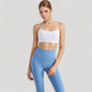Spaghetti Strap Scoop Neck Sports Bra Top with Lightweight Stretch Fabric