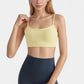 Spaghetti Strap Scoop Neck Sports Bra Top with Lightweight Stretch Fabric