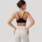Seamless Scoop Neck Sports Bra with Thin Adjustable Straps and Soft Stretch Fabric