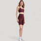 Seamless Scoop Neck Sports Bra with Thin Adjustable Straps and Soft Stretch Fabric