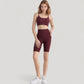 Seamless Scoop Neck Sports Bra with Thin Adjustable Straps and Soft Stretch Fabric