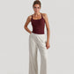 Fitted Square Neck Tank Top with Built-In Bra and Racerback Design for Active and Casual Comfort