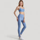 Scoop Neck Sports Bra Top with Adjustable Thin Straps and Seamless Lightweight Fabric