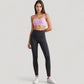 Scoop Neck Sports Bra Top with Adjustable Thin Straps and Seamless Lightweight Fabric