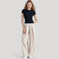 Short Sleeve Fitted Crew Neck Top with Stretch Fabric for a Sleek and Comfortable Everyday Look