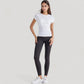 Short Sleeve Fitted Crew Neck Top with Stretch Fabric for a Sleek and Comfortable Everyday Look
