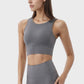 High Neck Longline Sports Bra with Wide Straps and Keyhole Back for Stylish Medium Support