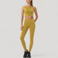 High Neck Longline Sports Bra with Wide Straps and Keyhole Back for Stylish Medium Support