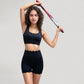 Scalloped Edge Sports Bra Top with Wide Straps and Soft Stretch Fabric