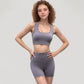 Scalloped Edge Sports Bra Top with Wide Straps and Soft Stretch Fabric