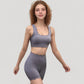 Scalloped Edge Sports Bra Top with Wide Straps and Soft Stretch Fabric
