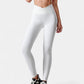 High Waist Crossover Leggings with V-Waistband and Full-Length Stretch Fit for Active or Casual Wear